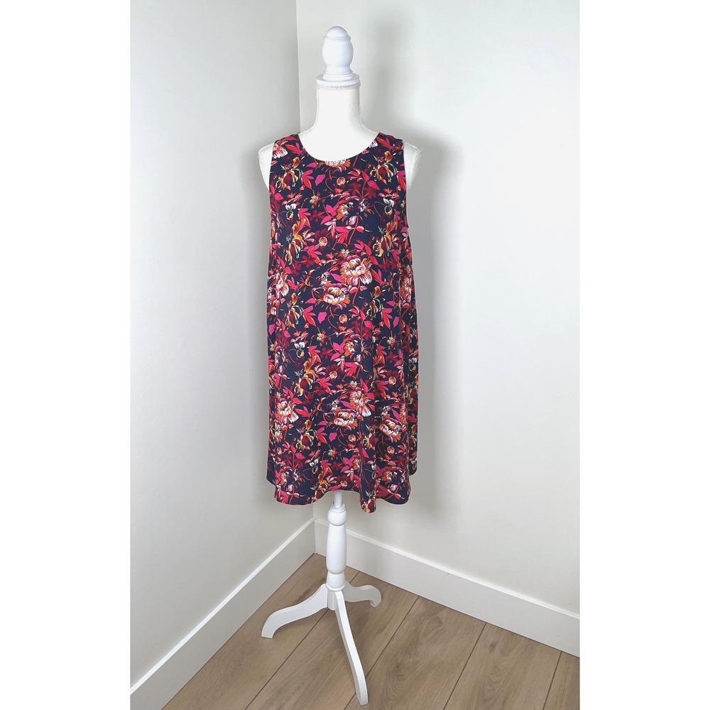 Halogen Floral Print Sleeveless Dress - Casual Summer Size‎ MED